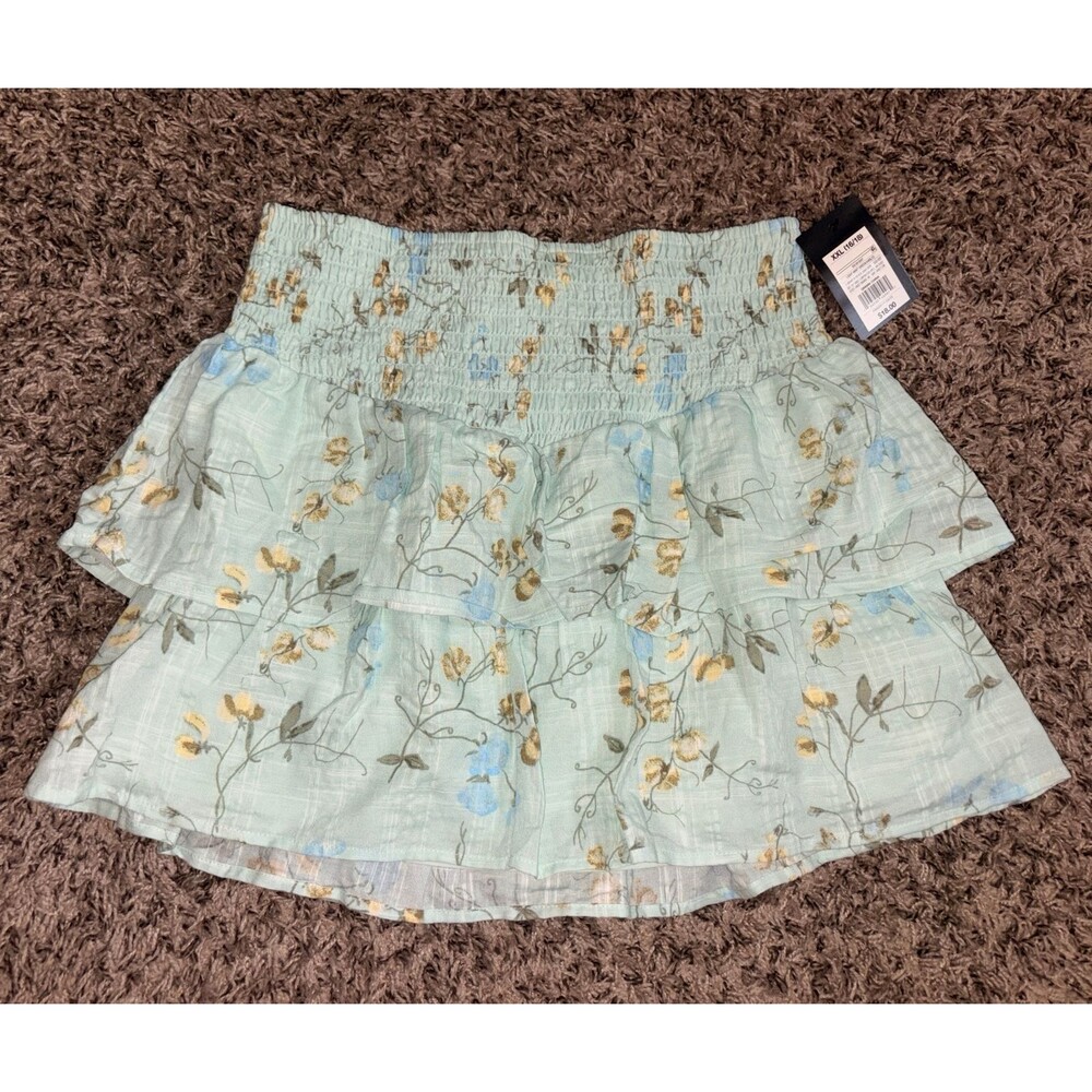 Girls Smocked Tiered Floral Skirt - Art Class‎ XXL 16/18 NWT